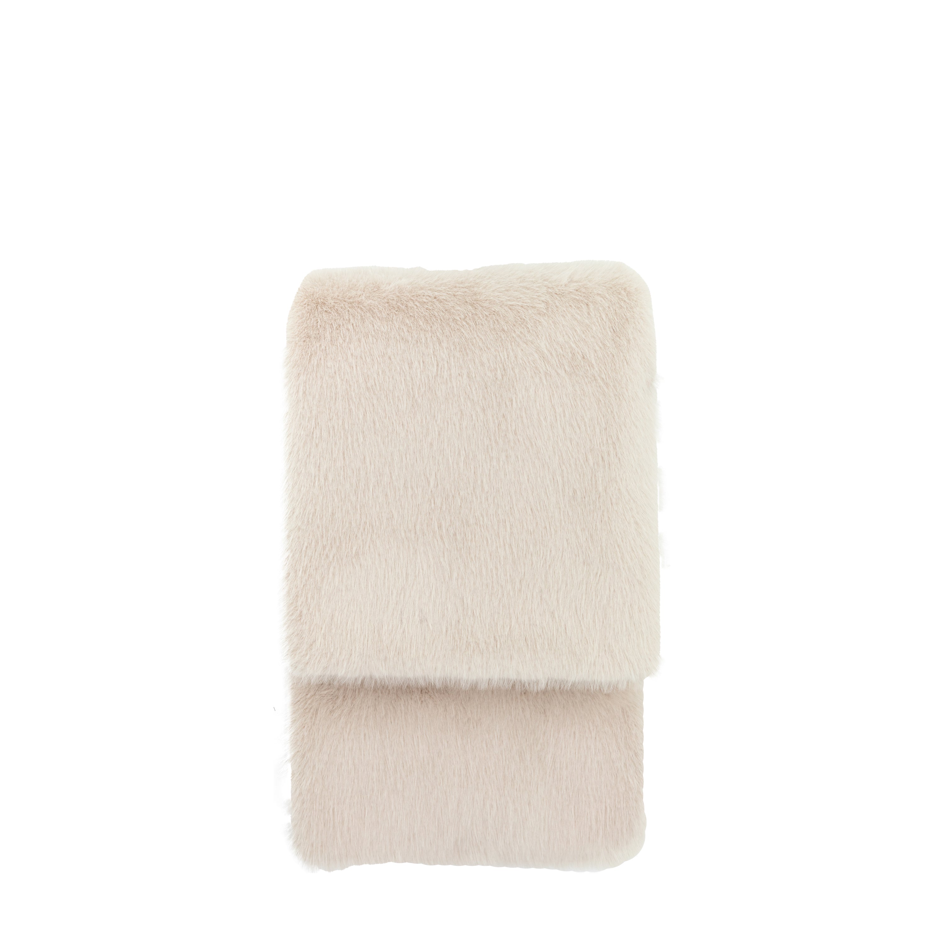Marby Oatmeal Faux Fur Throw